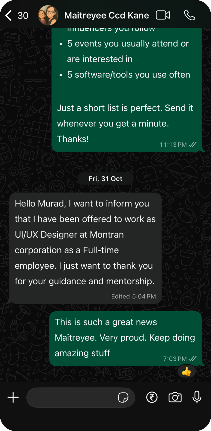 Maitreyee testimonial